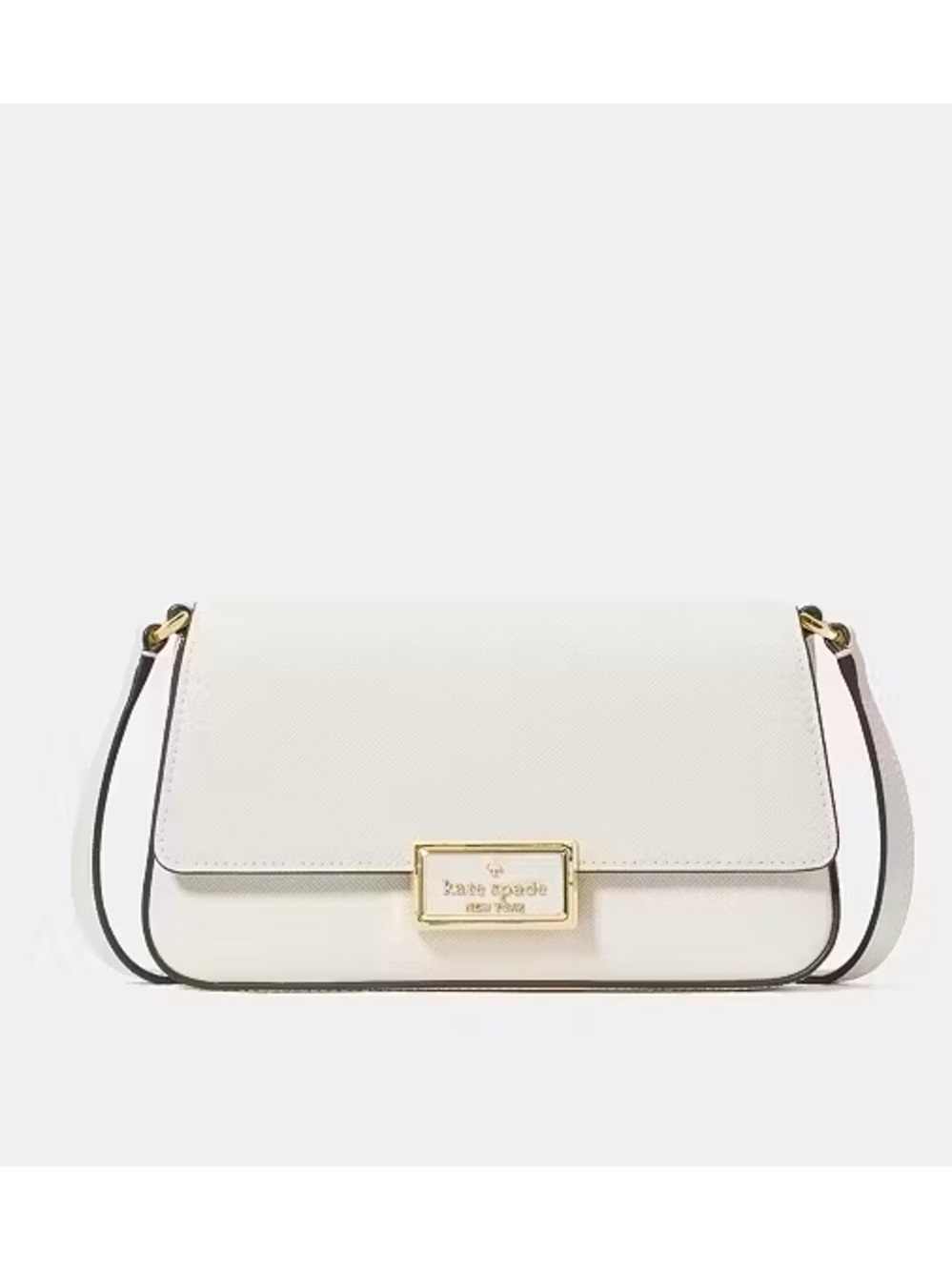 kate spade Cream Leather Mini Flap Crossbody with Gold Hardware NWT